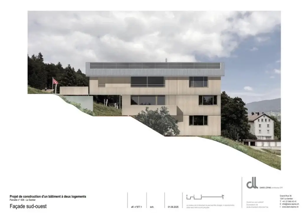 Terrain constructible avec permis de construire