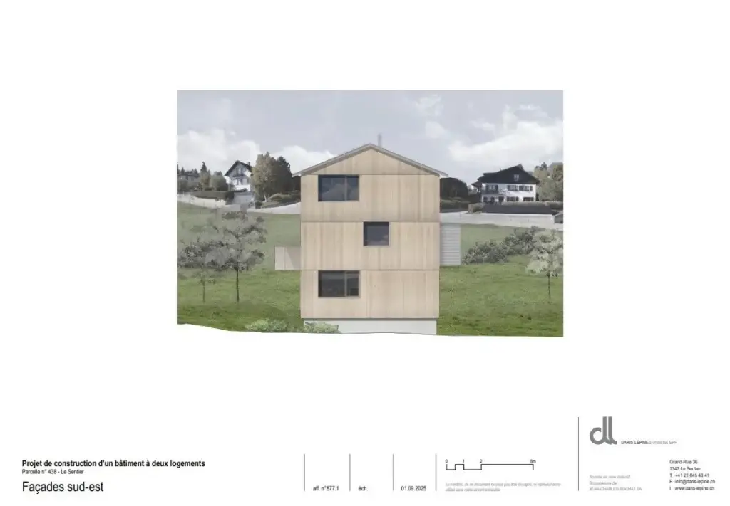 Terrain constructible avec permis de construire